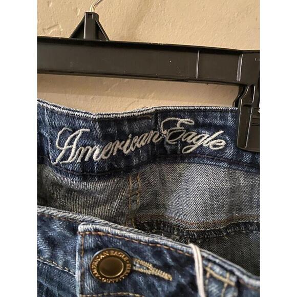 American Eagle Denim Jeans Skinny 77 Sz.6R Destressed Jeans - Picture 3 of 5